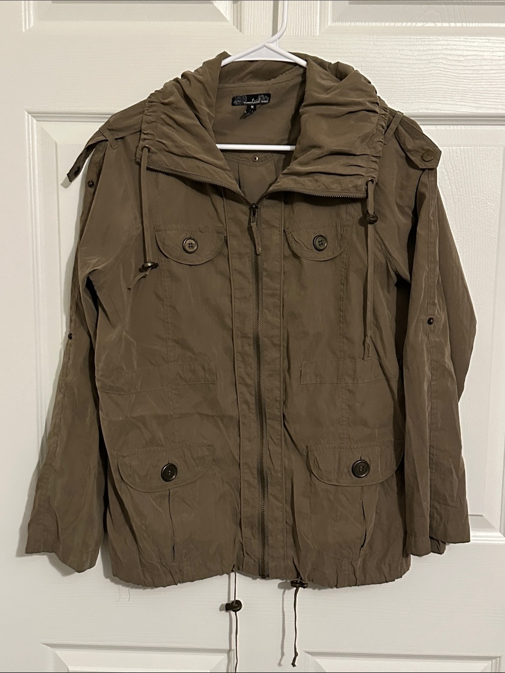 Mustard Seed Olive Utility Anorak Jacket